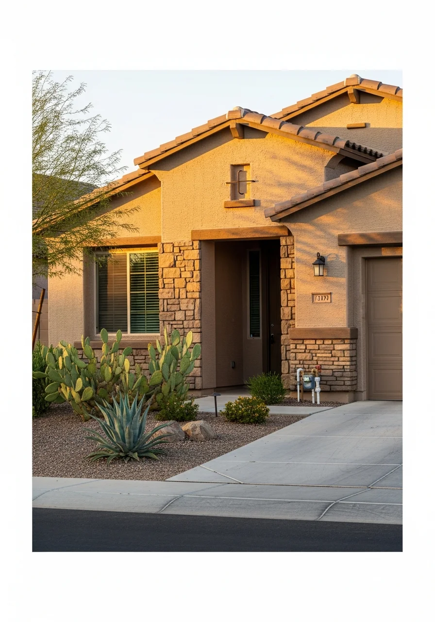 Queen Creek residential property showing newer construction, HOA-compliant design, and southeast valley architecture.